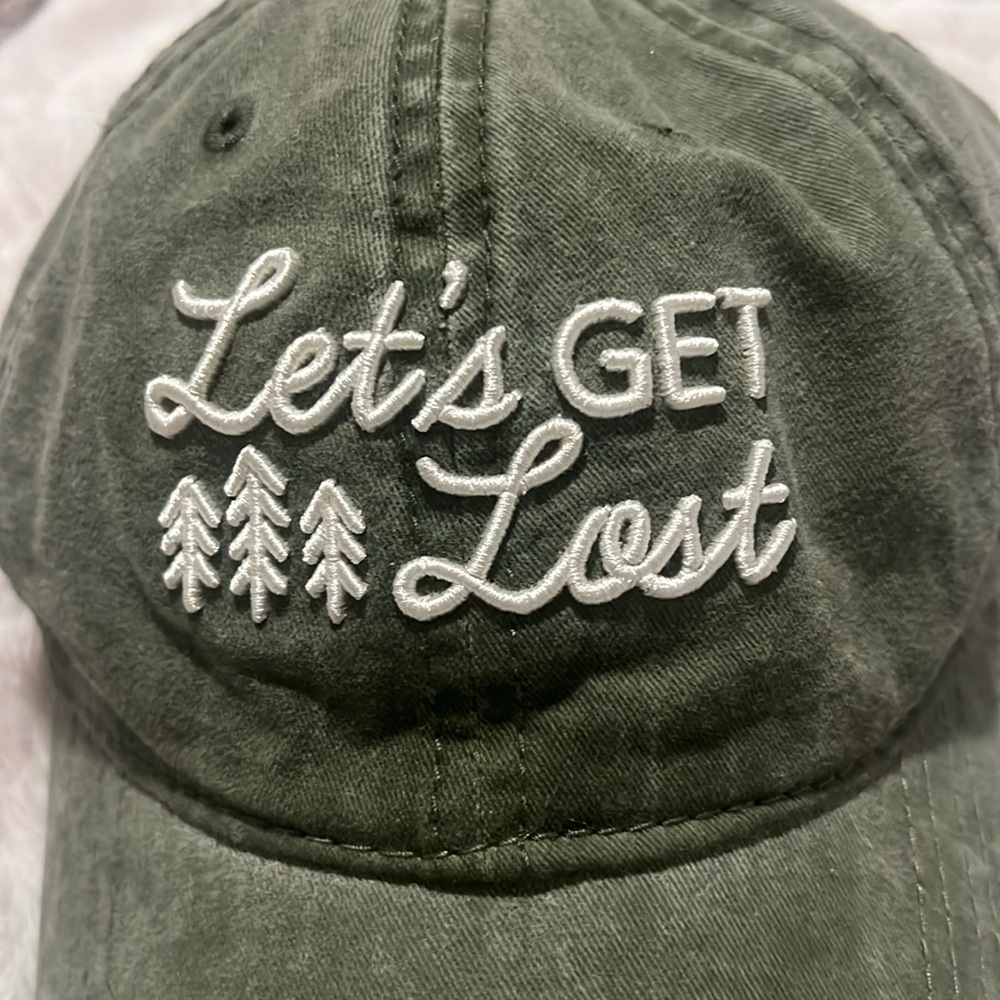 Let’s Get Lost Green Baseball Cap - image 2